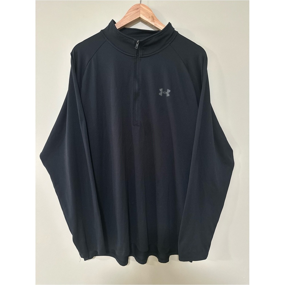 Athleisure Under Armour Pullover 2XL Black Half-Zip Performance HeatGear